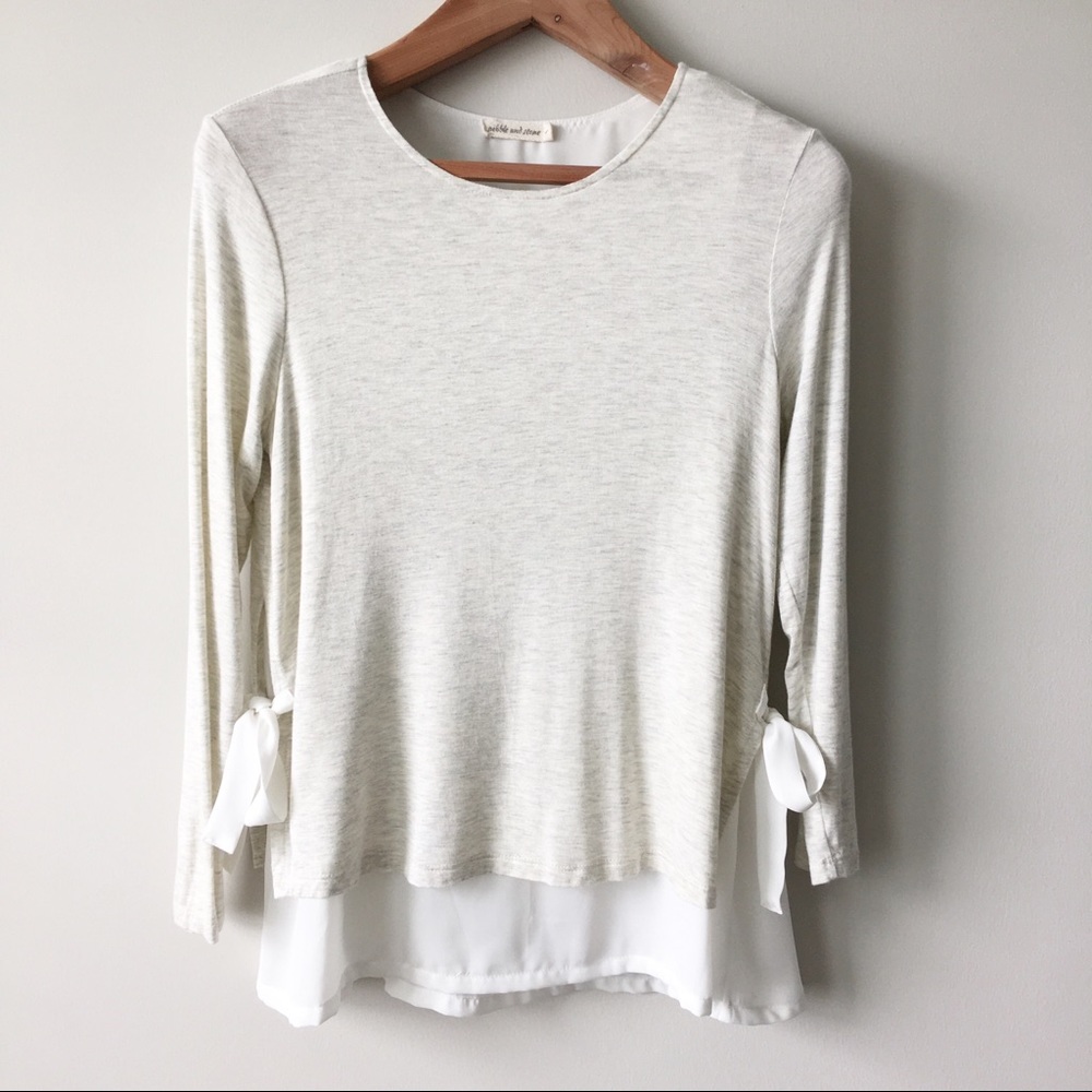 Pebble And Stone Layered Tunic Blouse - image 2